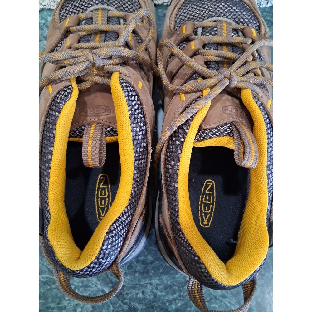 Keen Gypsum II Waterproof Hiking Boots 1016765 Mens Sz 9.5 Brown Yellow Low Top - Picture 5 of 12
